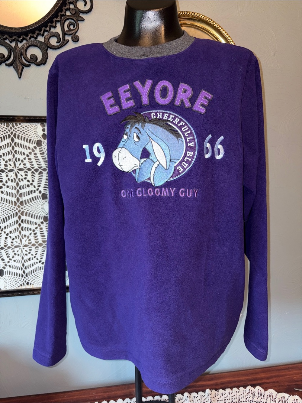 Vintage Eeyore Disney fleece small